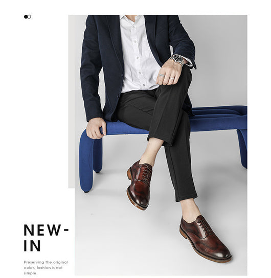 Zapatos Formales Hombre Estilo Británico Retro Pulido - Image 9
