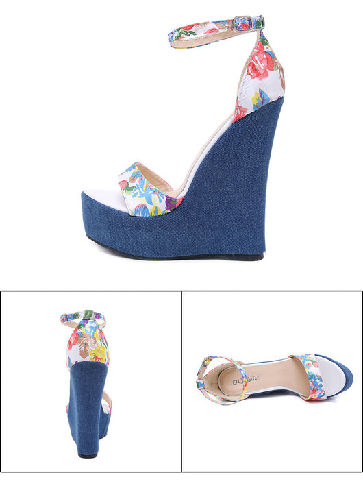 Sandalias Cuña con Estampado - Image 8