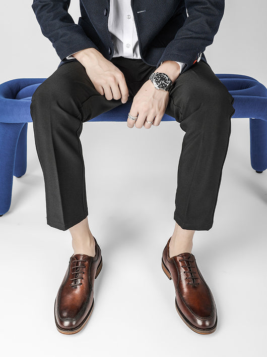 Zapatos de Vestir Ejecutivos Estilo Británico Clásico Pulido - Image 12
