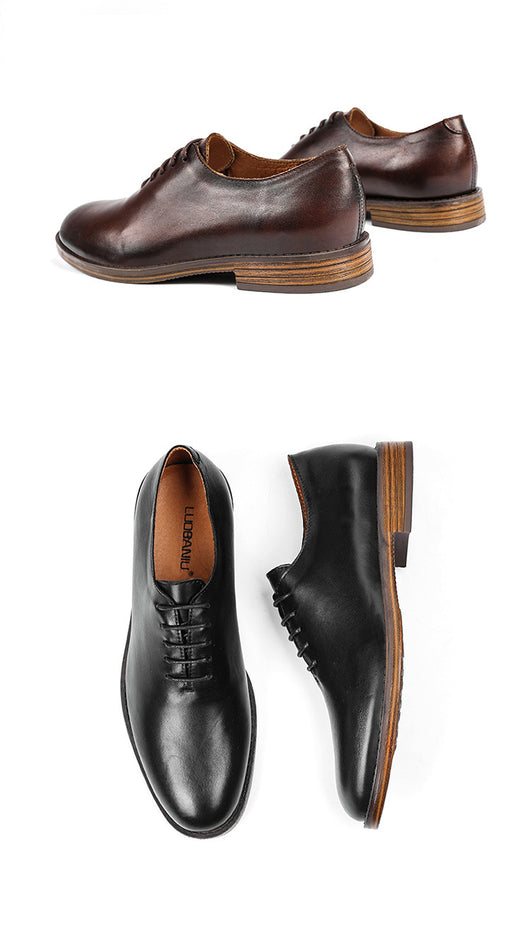 Zapatos de Negocios Estilo Británico Retro Pulido Baja Caña - Image 10