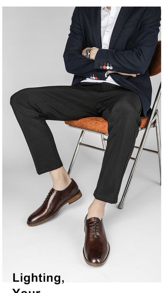 Zapatos de Negocios Estilo Británico Retro Pulido Baja Caña - Image 11