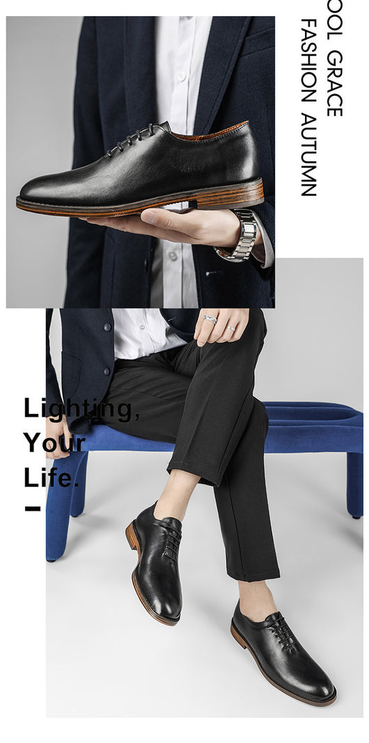 Zapatos de Negocios Estilo Británico Retro Pulido Baja Caña - Image 13