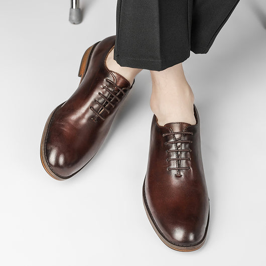 Zapatos de Negocios Estilo Británico Retro Pulido Baja Caña - Image 15