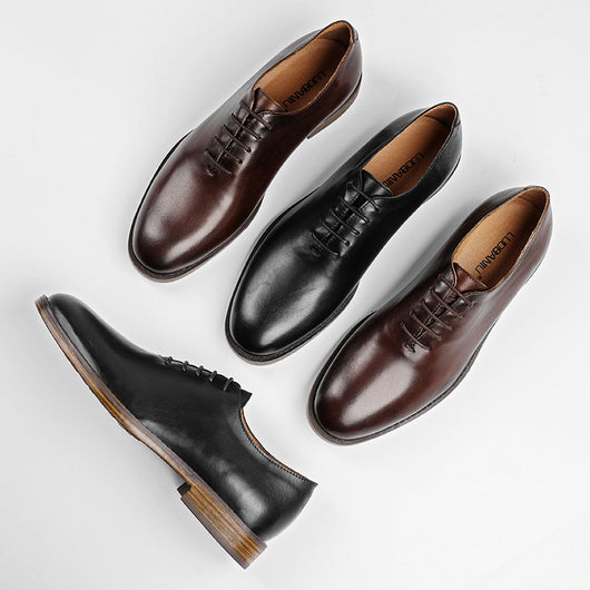 Zapatos de Negocios Estilo Británico Retro Pulido Baja Caña - Image 18
