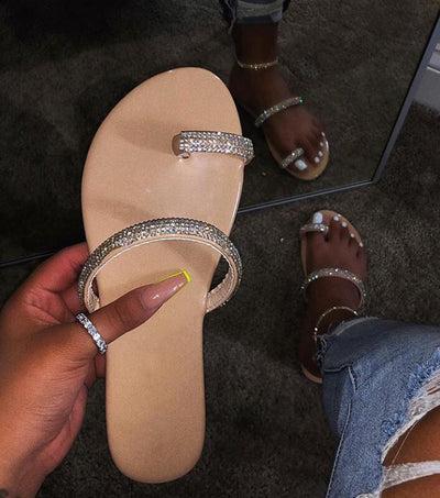 Sandalias Planas de Diamante - Comodidad y Elegancia - Image 13