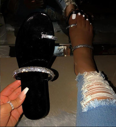 Sandalias Planas de Diamante - Comodidad y Elegancia - Image 15