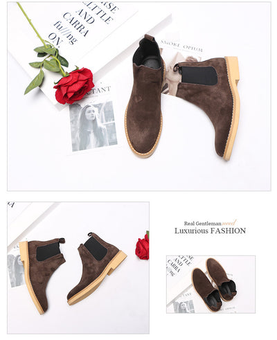 Botas Martin Cortas de Cuero Gamuza para Hombre - Estilo Británico - Image 9