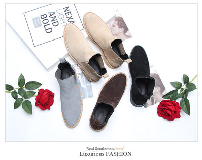 Botas Martin Cortas de Cuero Gamuza para Hombre - Estilo Británico - Image 10