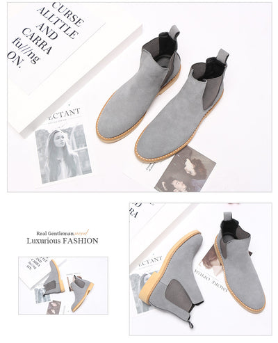 Botas Martin Cortas de Cuero Gamuza para Hombre - Estilo Británico - Image 11