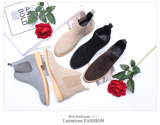Botas Martin Cortas de Cuero Gamuza para Hombre - Estilo Británico - Image 12