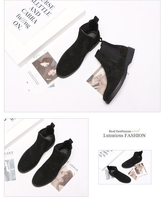 Botas Martin Cortas de Cuero Gamuza para Hombre - Estilo Británico - Image 13