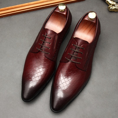 Zapatos de Cuero para Hombre con Patrón de Piedra Grabada - Image 18