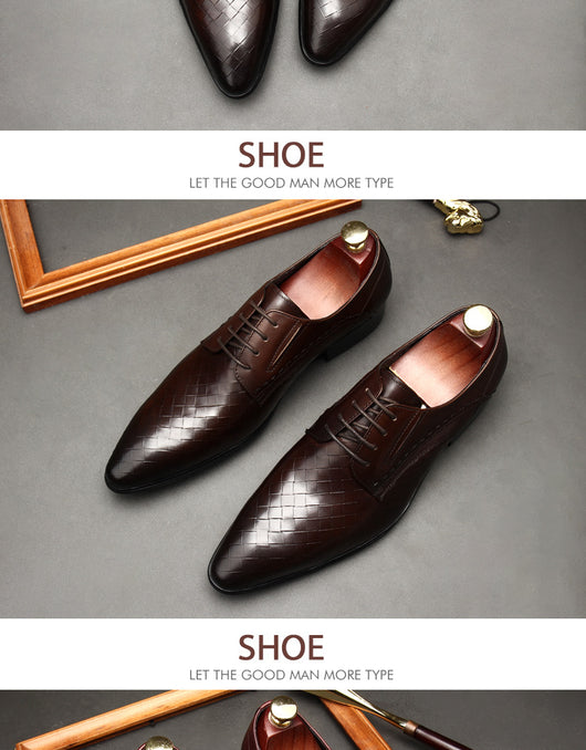 Zapatos de Cuero para Hombre con Patrón de Piedra Grabada - Image 20