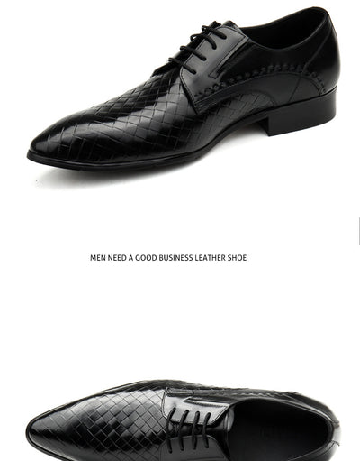 Zapatos de Cuero para Hombre con Patrón de Piedra Grabada - Image 22