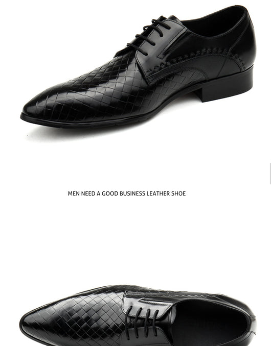 Zapatos de Cuero para Hombre con Patrón de Piedra Grabada - Image 22