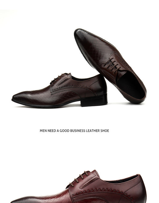 Zapatos de Cuero para Hombre con Patrón de Piedra Grabada - Image 24