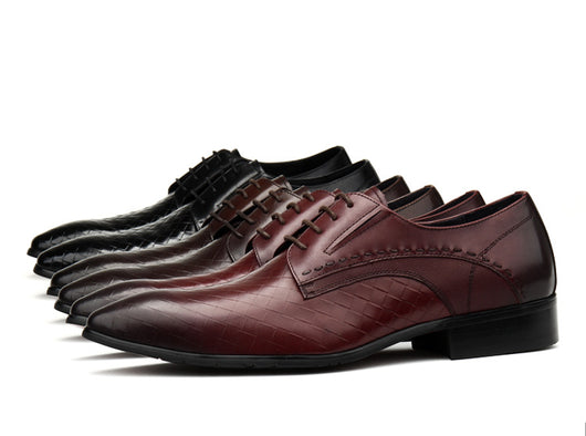 Zapatos de Cuero para Hombre con Patrón de Piedra Grabada - Image 26