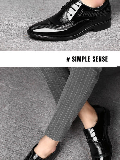 Zapatos de Vestir Ejecutivos Talla Grande para Hombre con Cordones - Image 9