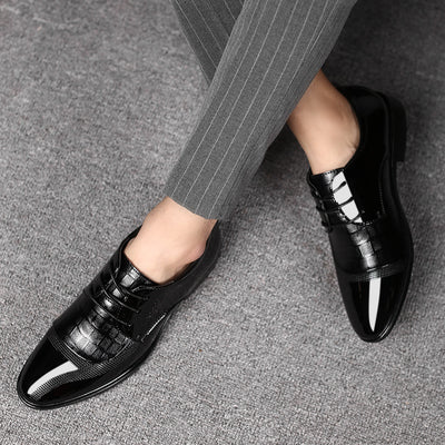 Zapatos de Vestir Ejecutivos Talla Grande para Hombre con Cordones - Image 18