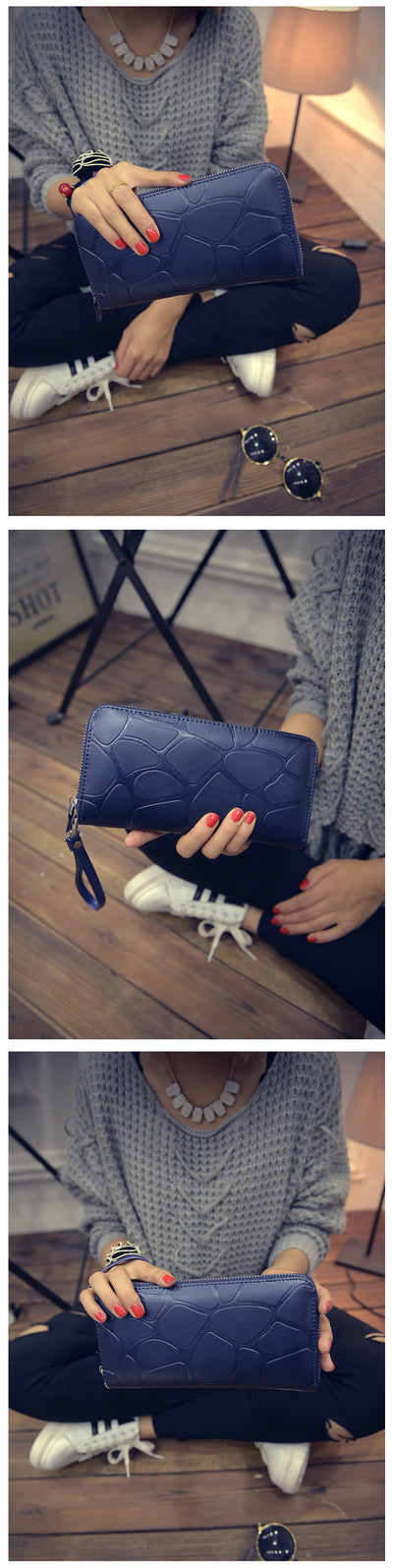 Cartera de Piedra PU - Diseño Minimalista y Duradero - Image 10