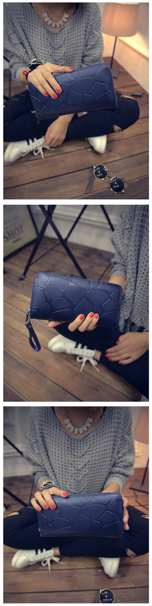 Cartera de Piedra PU - Diseño Minimalista y Duradero - Image 10