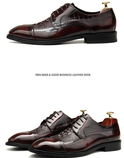 Zapatos de Cuero Ejecutivos Estilo Británico con Costura Premium - Image 13