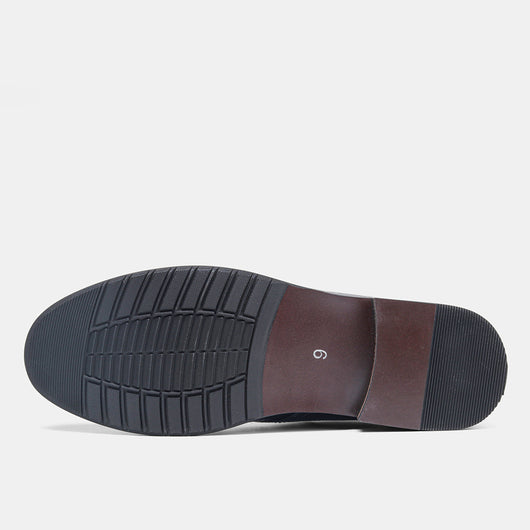 Botas Negras de Cuero Genuino Primera Capa con Patrón Lichi para Hombre - Image 21