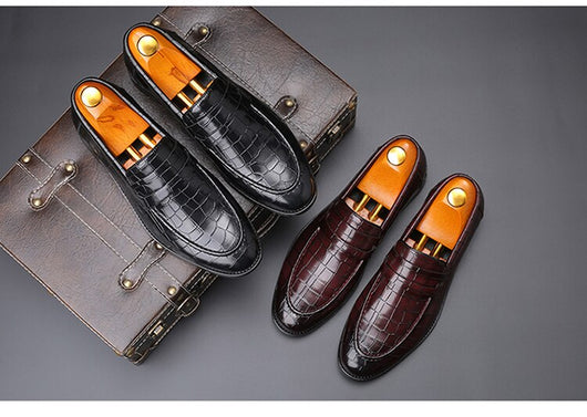 Zapatos Casuales de Cuero para Hombre con Patrón Moderno - Image 11
