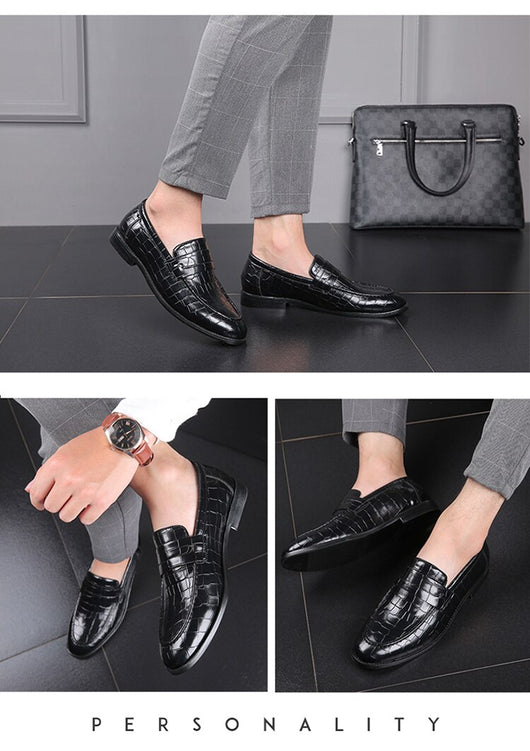 Zapatos Casuales de Cuero para Hombre con Patrón Moderno - Image 13