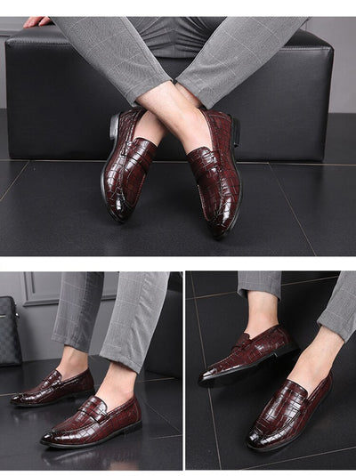 Zapatos Casuales de Cuero para Hombre con Patrón Moderno - Image 14