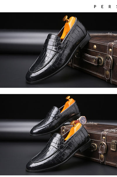 Zapatos Casuales de Cuero para Hombre con Patrón Moderno - Image 16