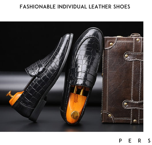 Zapatos Casuales de Cuero para Hombre con Patrón Moderno - Image 17