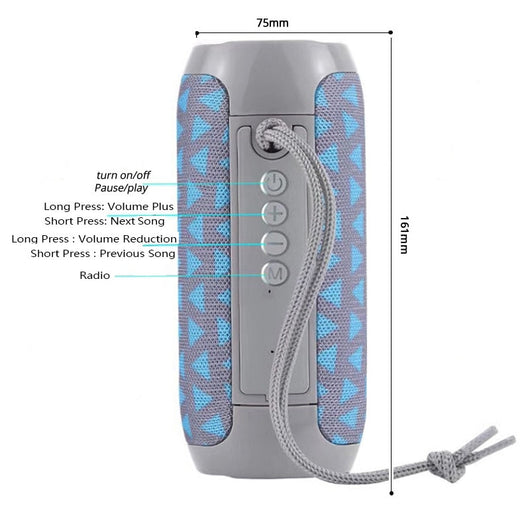 Parlante Bluetooth Portátil 10W Resistente al Agua con Subwoofer - Image 33