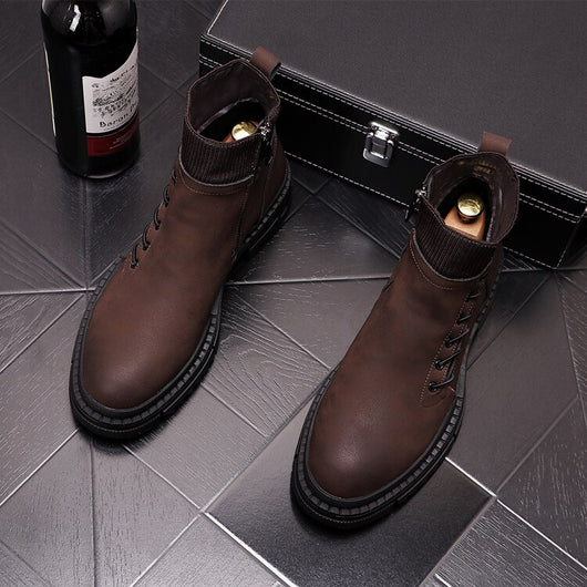 Botas Altas de Trabajo Estilo Británico para Hombre - Image 7