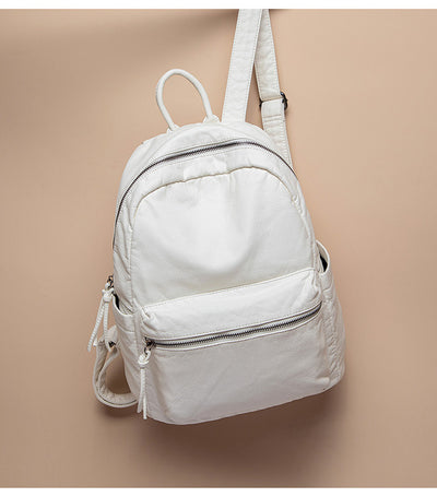Mochila de Cuero Suave Lavado Fashion para Mujer - Image 10