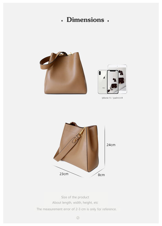 Bolso Bandolera de Cuero Grueso Versátil - Diseño Minimalista - Image 7
