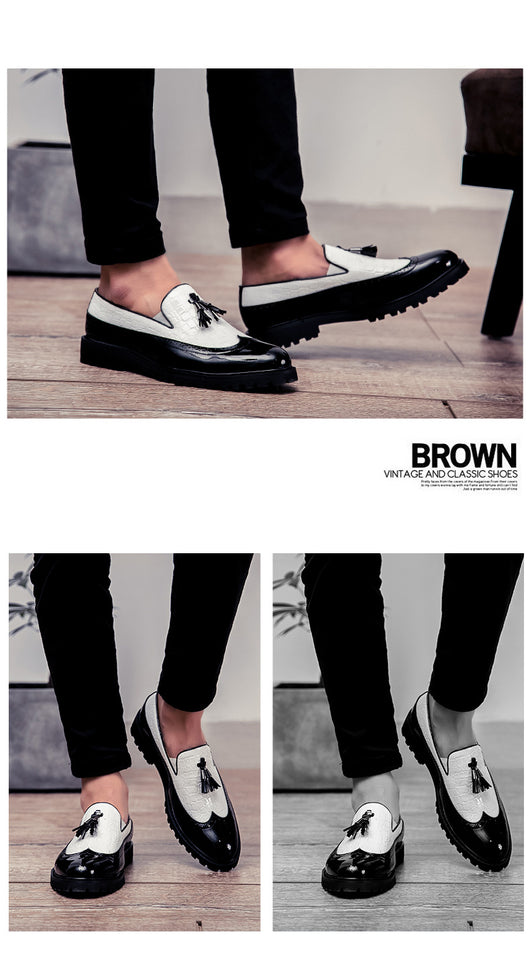 Zapatos Casuales Hombre Estilo Coreano con Borlas y Suela Gruesa - Image 19