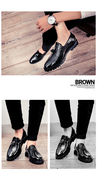 Zapatos Casuales Hombre Estilo Coreano con Borlas y Suela Gruesa - Image 20
