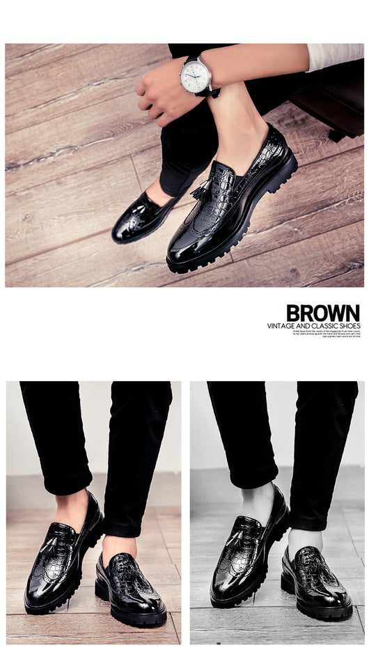Zapatos Casuales Hombre Estilo Coreano con Borlas y Suela Gruesa - Image 20