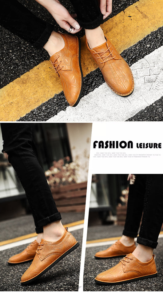 Zapatos Casuales de Cuero para Hombre - Estilo Moderno y Versátil - Image 10