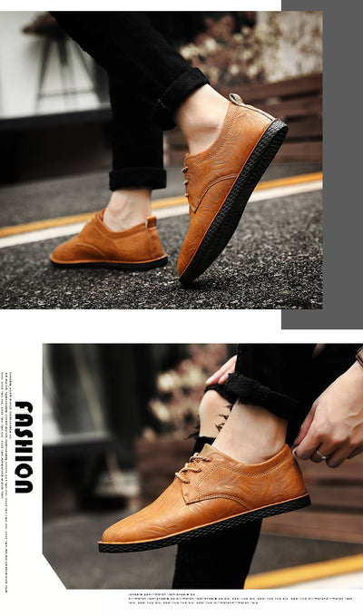 Zapatos Casuales de Cuero para Hombre - Estilo Moderno y Versátil - Image 11