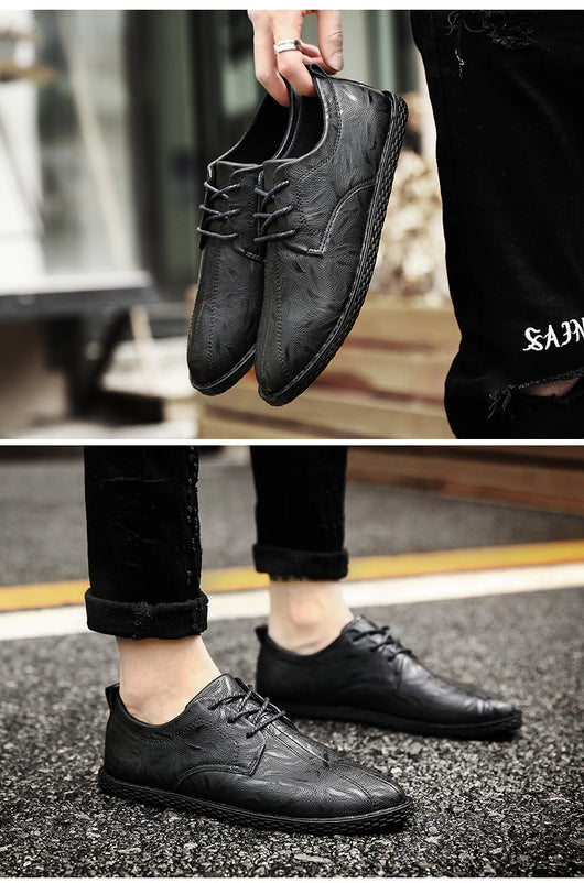 Zapatos Casuales de Cuero para Hombre - Estilo Moderno y Versátil - Image 13
