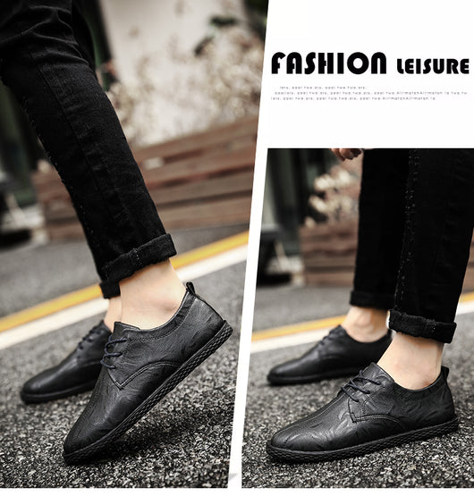 Zapatos Casuales de Cuero para Hombre - Estilo Moderno y Versátil - Image 14