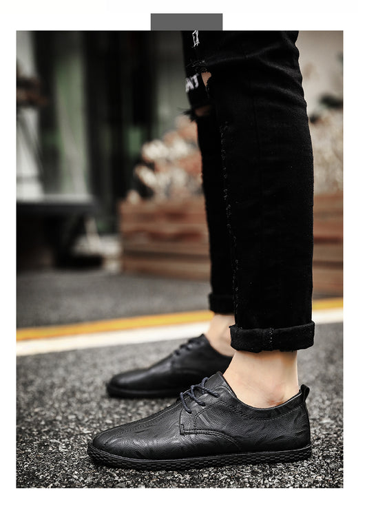 Zapatos Casuales de Cuero para Hombre - Estilo Moderno y Versátil - Image 17