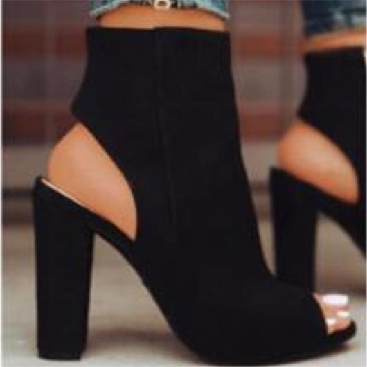Botines de Tacón Grueso con Punta Pez - Image 15