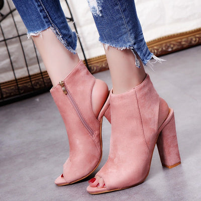 Botines de Tacón Grueso con Punta Pez - Image 17
