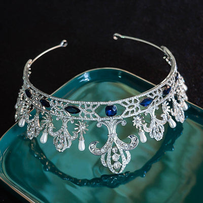 Corona Nupcial Reina Europea con Cristales - Accesorios Retro para el Cabello - Image 14