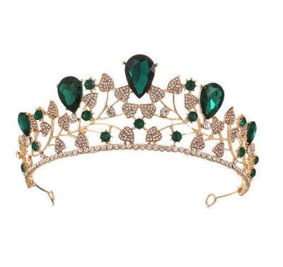 Accesorios para Vestido de Novia con Corona de Hojas Doradas - Image 7