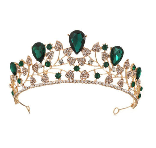 Accesorios para Vestido de Novia con Corona de Hojas Doradas - Image 7