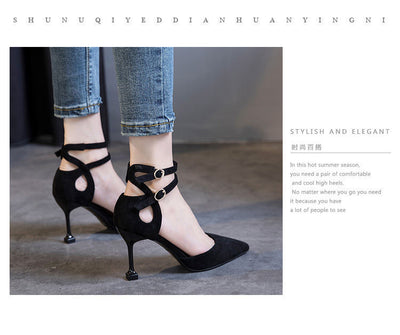 Zapato de Tacón Puntiagudo con Hebilla - Image 9
